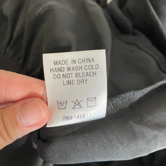 Ruffle Ballon Sleeve Dress NEW M Gathered Bust Milkmaid Gigot Slim Black LBD - Picture 8 of 9